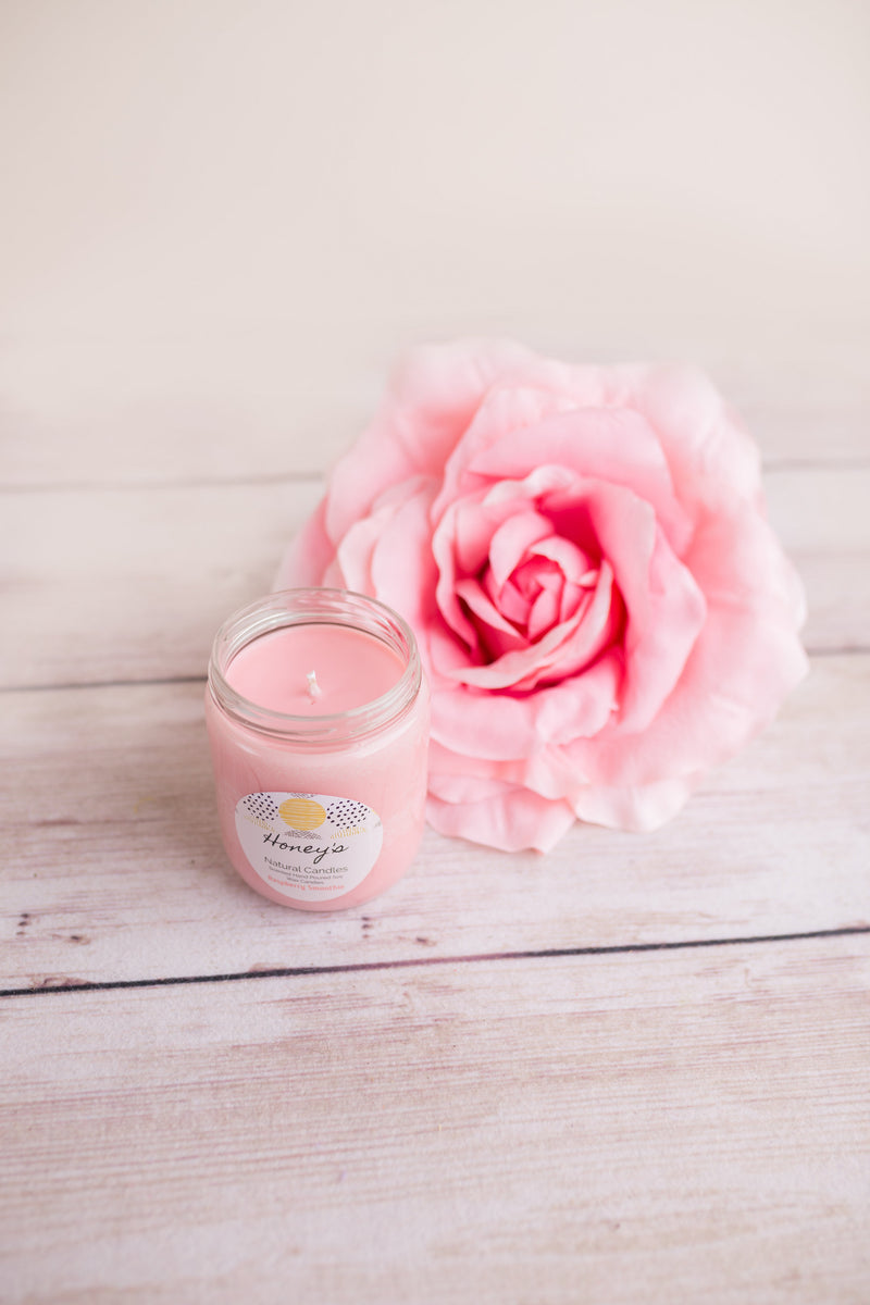 Raspberry Smoothie Candle - Honey's Natural Candles 