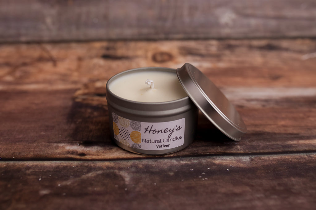Vetiver Aromatherapy Candle - Honey's Natural Candles 